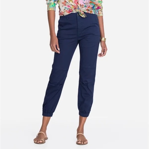 Johnny Was Navy Mila Jogger Pants Size 0 NWOT - Picture 1 of 10